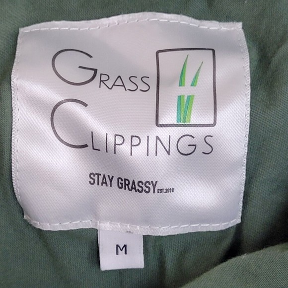 Grass Clippings Golf Polo Shirt Pima Cotton Green Mens Medium Athletic - Picture 7 of 8